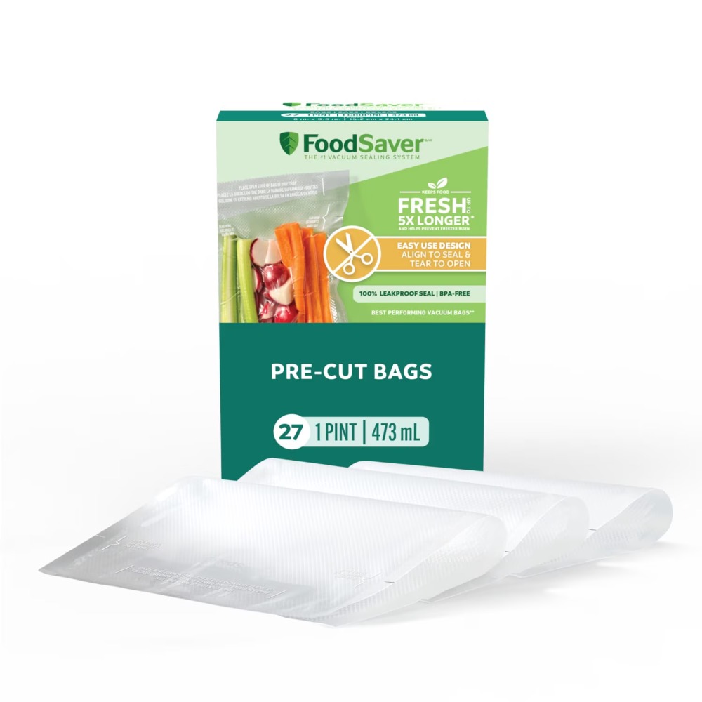 Meal Prep Freezer - FoodSaver Pint Vacuum Seal Bags, 27