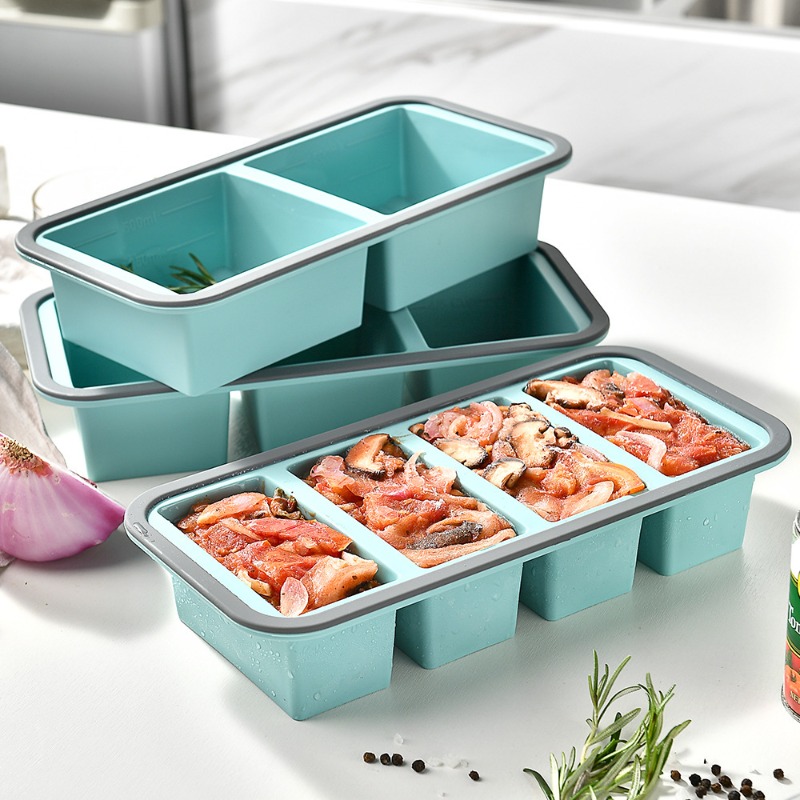 Meal Prep Freezer - Large Ice Cube Freezer Molds -