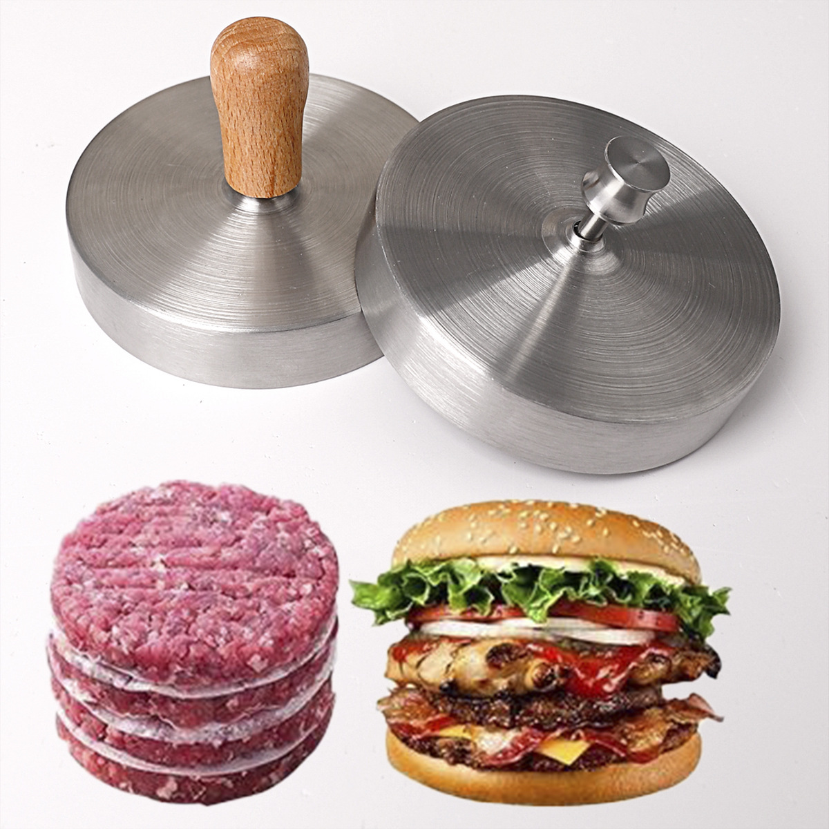 Rice Ball Mold - Stainless steel burger beef patty mold