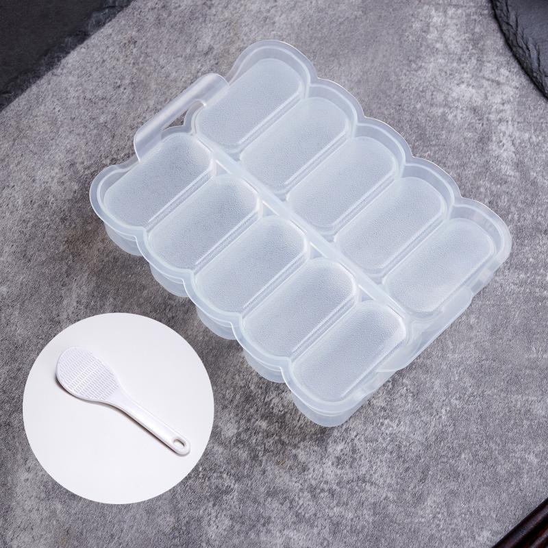 Rice Ball Mold - Grids Rice Ball Mold With Rice