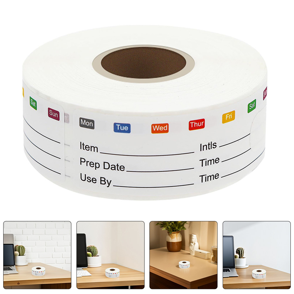 Meal Prep Freezer - 2Rolls Food Date Stickers Removable Freezer