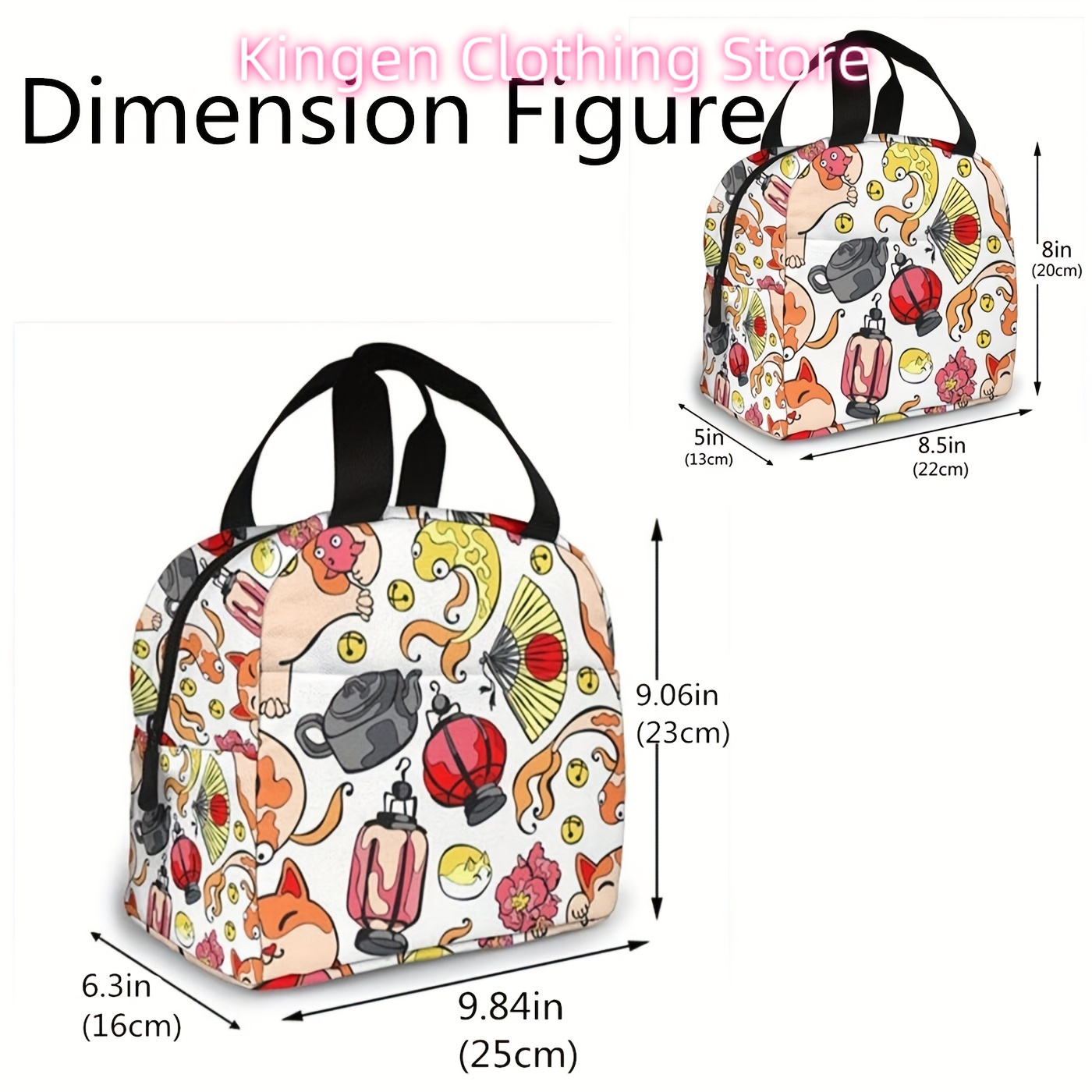 1Pcs Insulated Lunch Bag with  - Meal Prep Japanese recension och pris