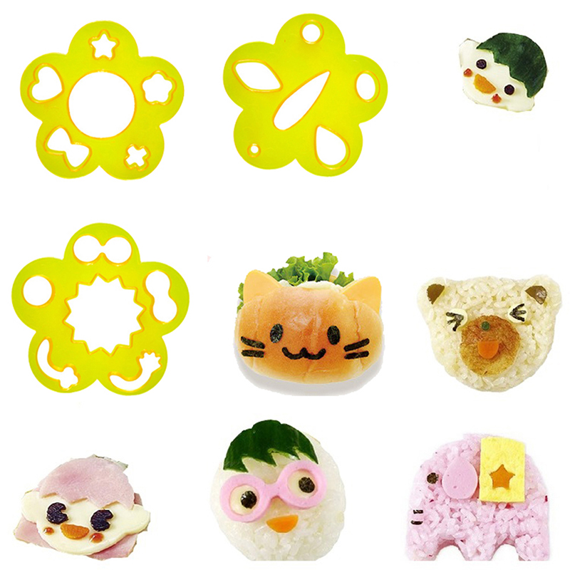 2/3/4Pcs Bento Decoration Rice - Rice Ball Mold recension och pris