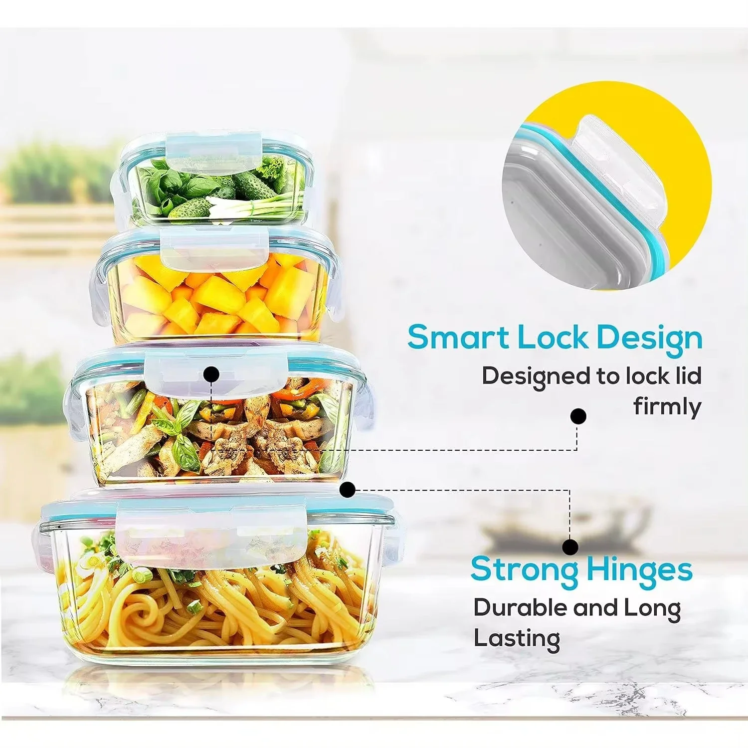 Glass Lunch Box Food Storage C - Meal Prep Freezer recension och pris
