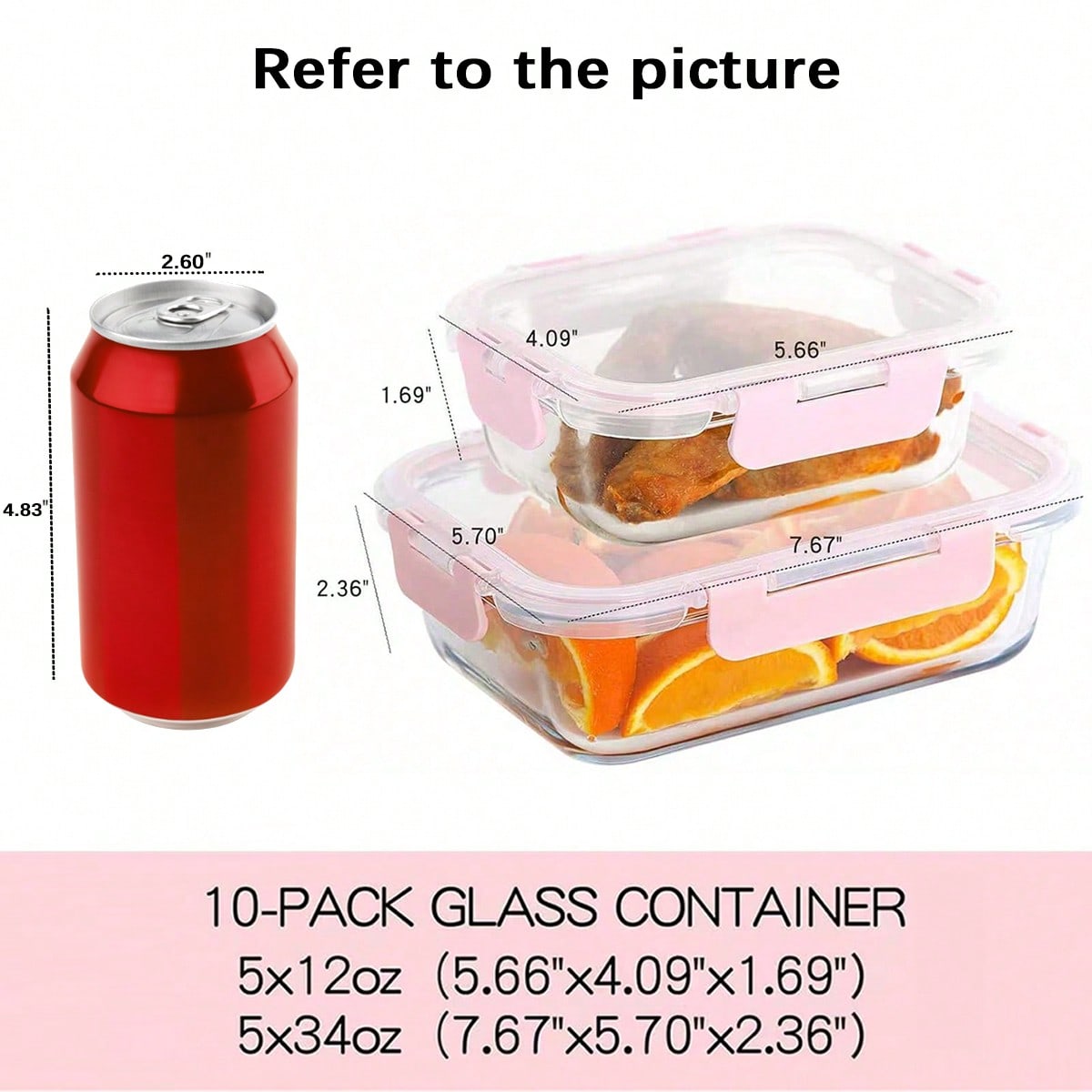 10 Pack Glass Meal Prep Contai - Meal Prep Freezer recension och pris