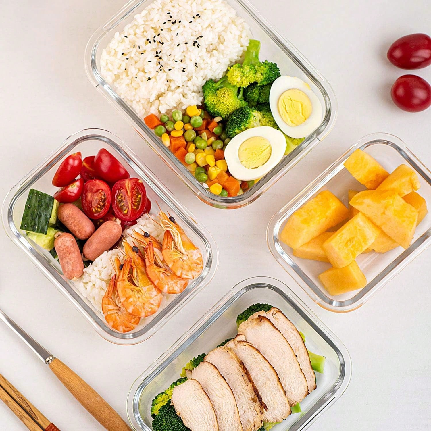 10 Pack Glass Meal Prep Contai - Meal Prep Freezer recension och pris